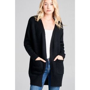 NWT Black Cardigan with Front Pockets